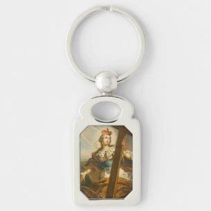 Heilige Helena met het Ware Kruis Heilige Kunst Sleutelhanger