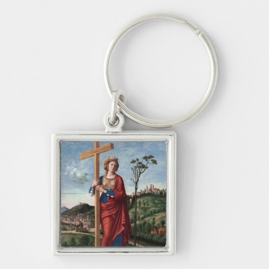 Heilige Helena met het Ware Kruis Heilige Kunst Sleutelhanger (Voorkant)
