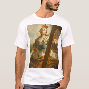 Heilige Helena met het Ware Kruis Heilige Kunst T-shirt