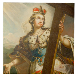 Heilige Helena met het Ware Kruis Heilige Kunst Tegeltje