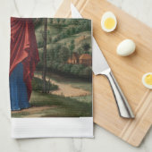 Heilige Helena met het Ware Kruis Heilige Kunst Theedoek (Quarter Fold)