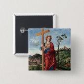 Heilige Helena met het Ware Kruis Heilige Kunst Vierkante Button 5,1 Cm (Voorkant /achterkant)