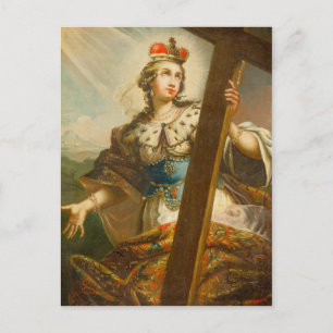 Heilige Helena van Constantinopel met kruis Briefkaart