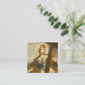 Heilige Helena van Constantinopel met kruis Vierkante Visitekaartje (Staand voorkant)