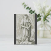 Heilige Hildegard van Bingen Middeleeuwse Mystieke Briefkaart (Staand voorkant)