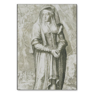 Heilige Hildegard van Bingen Middeleeuwse Mystieke Kaart