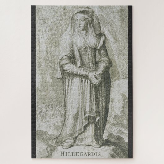 Heilige Hildegard van Bingen Middeleeuwse Mystieke Legpuzzel (Verticaal)