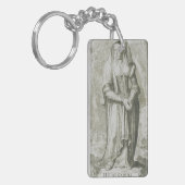 Heilige Hildegard van Bingen Middeleeuwse Mystieke Sleutelhanger (Voorkant Links)