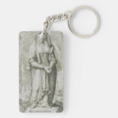 Heilige Hildegard van Bingen Middeleeuwse Mystieke Sleutelhanger (achterkant)