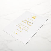 Heilige Hindu Lakshmi Shri minimalistische bruilof Folie Uitnodiging (Gedraaid)