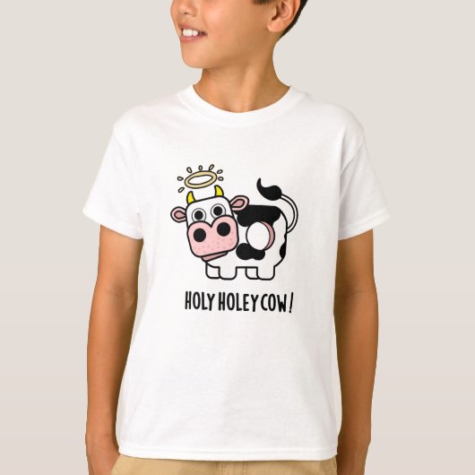 Heilige Holey Koe Funny Animal Pun T-shirt (Voorkant)