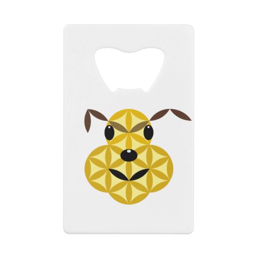 Heilige hond - Dog of life 01. Creditkaart Flessenopener (Voorkant)