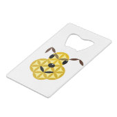 Heilige hond - Dog of life 01. Creditkaart Flessenopener (Achterkant Gekanteld)