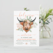 Heilige Hoogland Koe Bloem Feestdag Feestje Kaart (Staand voorkant)