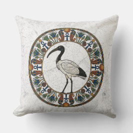 Heilige Ibis van Thoth: God van Wijsheid Oude Egyp Kussen
