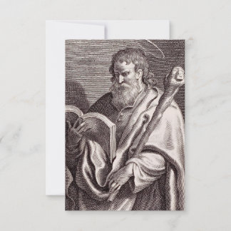 Heilige Jacobus de Mindere Gravure Heilige Kaart