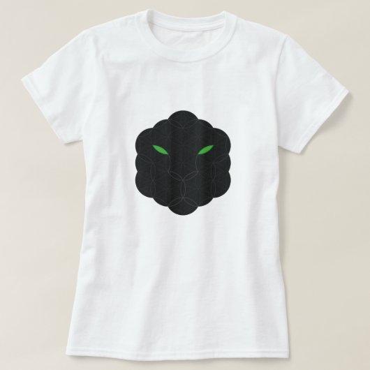 Heilige Jaguar - Gezicht van het leven, zwart. T-shirt (Design voorkant)