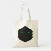 Heilige Jaguar - Gezicht van het leven, zwart. Tote Bag (Achterkant)