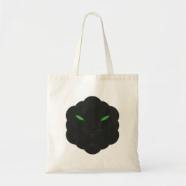 Heilige Jaguar - Gezicht van het leven, zwart. Tote Bag