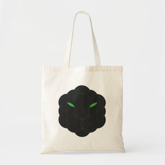 Heilige Jaguar - Gezicht van het leven, zwart. Tote Bag (Voorkant)