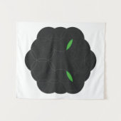 Heilige Jaguar - Gezicht van het leven, zwart. Wandkleed (Voorkant (horizontaal))