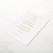 Heilige Jain Mahaveer minimalistische bruiloft Folie Uitnodiging (Gedraaid)