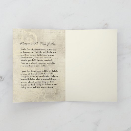 Heilige Jeanne d'Arc Kaart (Binnen)