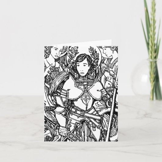 Heilige Jeanne d'Arc Notecard Kaart (Voorkant)