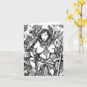 Heilige Jeanne d'Arc Notecard Kaart (Gele Bloem)