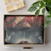 Heilige Jezus Christus met bloemen Tissuepapier (Geschenk)