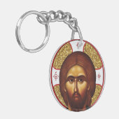 Heilige Jezus Christus orthodox icoon Sleutelhanger (Voorkant Links)