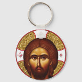 Heilige Jezus Christus orthodox icoon Sleutelhanger (Achterkant)