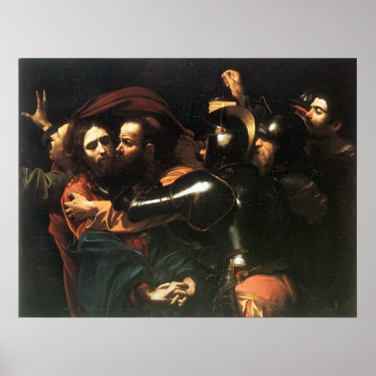  Heilige Jezus, Judas kus, schilderij Poster (Voorkant)