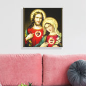 Heilige Jezus Onbevlekt Hart Maria Canvas Afdruk (Insitu (Woonkamer))