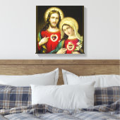 Heilige Jezus Onbevlekt Hart Maria Canvas Afdruk (Insitu (Slaapkamer))