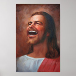 , Heilige Jezus, portret, lachen Poster