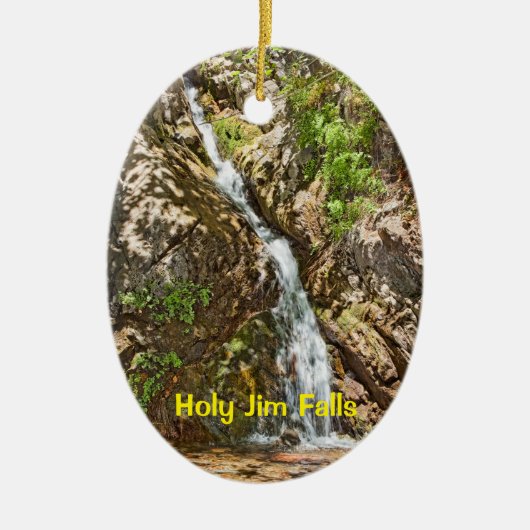 Heilige Jim Herfsten, Zuid-Californië Waterfall Keramisch Ornament (Voorkant)