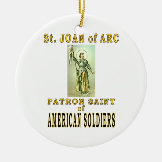 HEILIGE JOANNA VAN ARC KERAMISCH ORNAMENT (Voorkant)