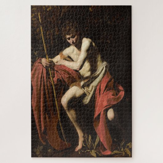 Heilige Johannes de Doper in de woestijn - Caravag Legpuzzel (Verticaal)