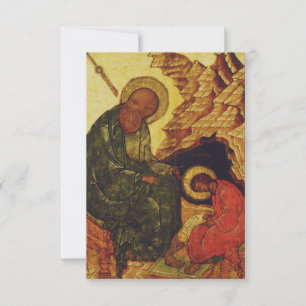 Heilige Johannes de Theoloog en Prochoros Devotie Bedankkaart