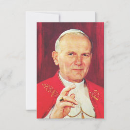 Heilige Johannes Paulus II Apostel van de Menselij Bedankkaart