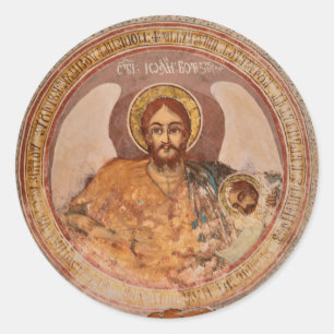 heilige john baptist religie orthodoxe kerk ronde sticker
