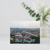 Heilige John NB onderaan stad Briefkaart (Staand voorkant)