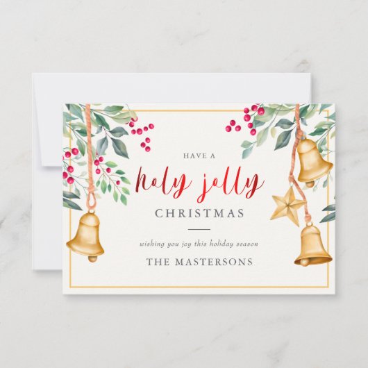 Heilige Jolly Familie Foto kerstcadeautjes Kaart (Voorkant)