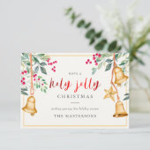 Heilige Jolly Familie Foto kerstcadeautjes Kaart (Staand voorkant)