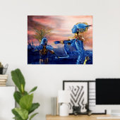 HEILIGE JORIS EN BUITENAARDSE DRAAK POSTER (Thuiskantoor)