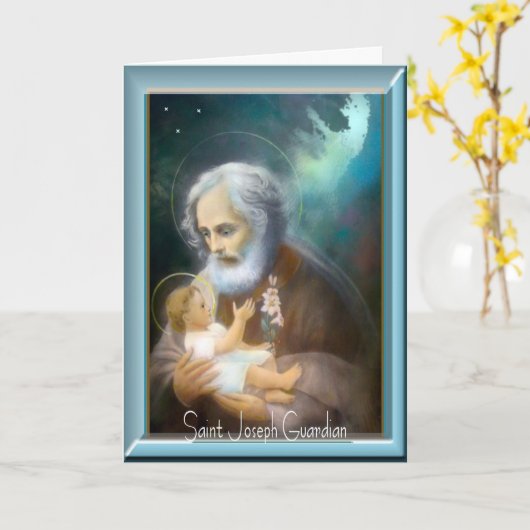 Heilige Joseph Feast Day Kaart (Gele Bloem)