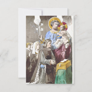 Heilige Joseph met het kindje Jezus Heilige kaart