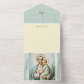  heilige Jozef Godsdienst      All In One Uitnodiging (Binnen)