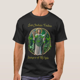 Heilige Judas Taddeus Vlinderklaver Religieus Heil T-shirt